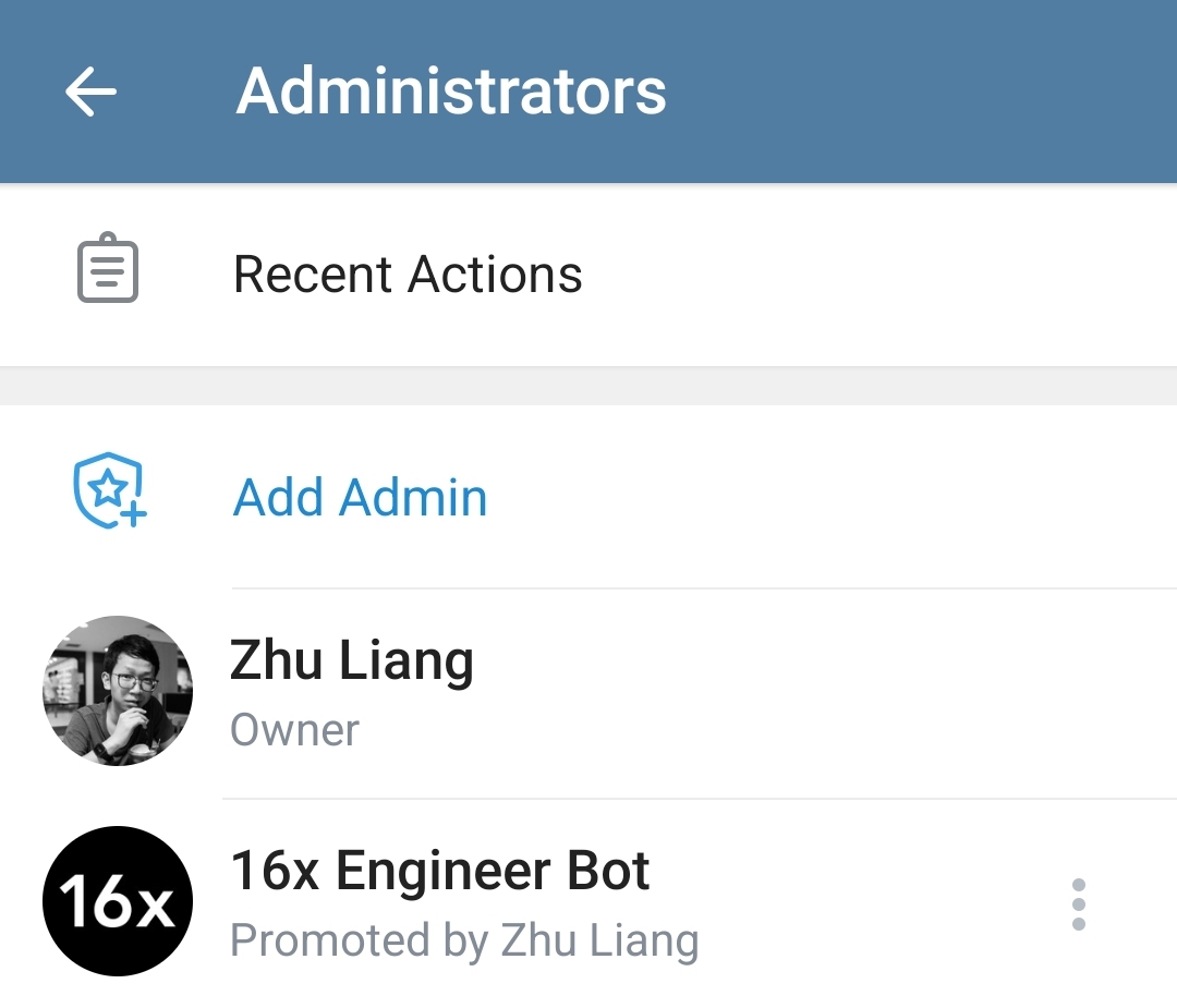 Add the bot as an administrator