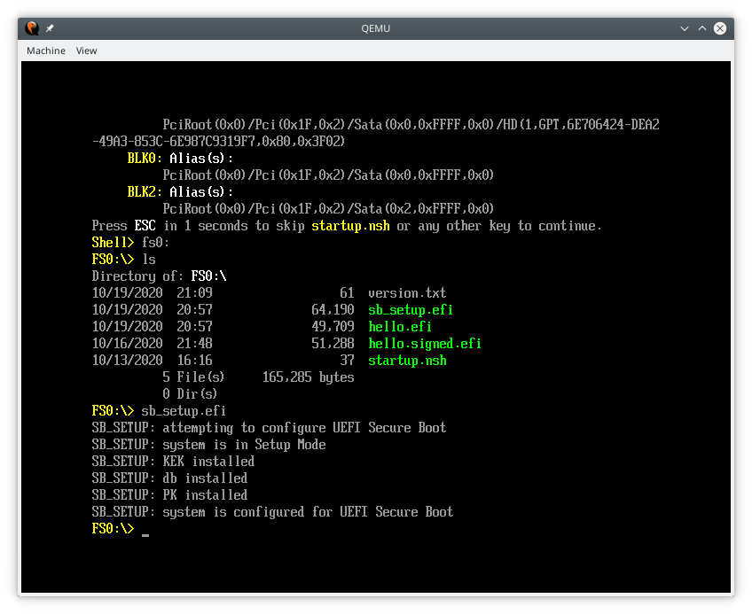 QEMU screenshot