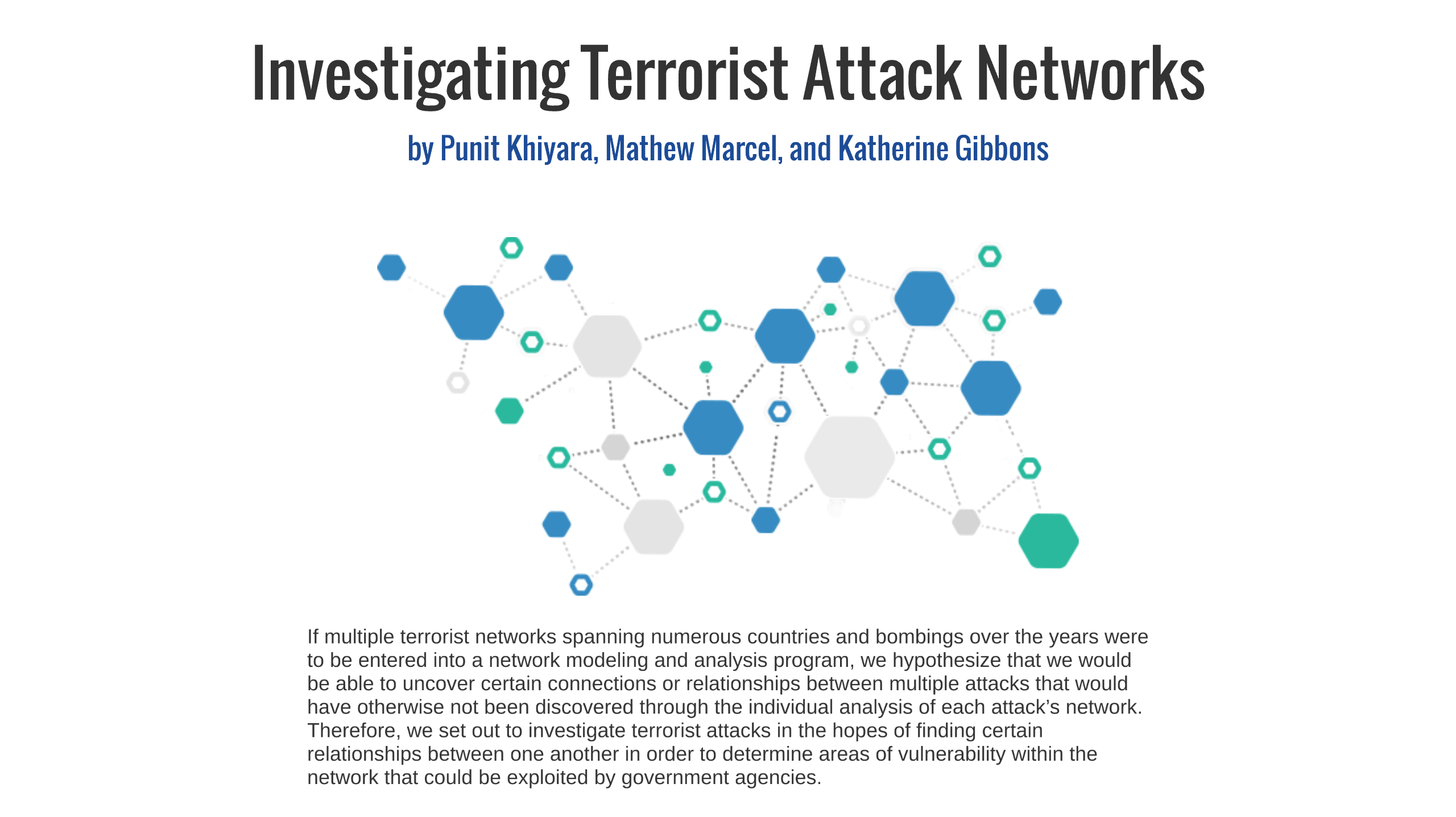 Analyzing Terrorist Attack Networks Data Story Slide 1