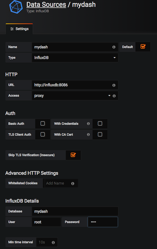 Grafana config