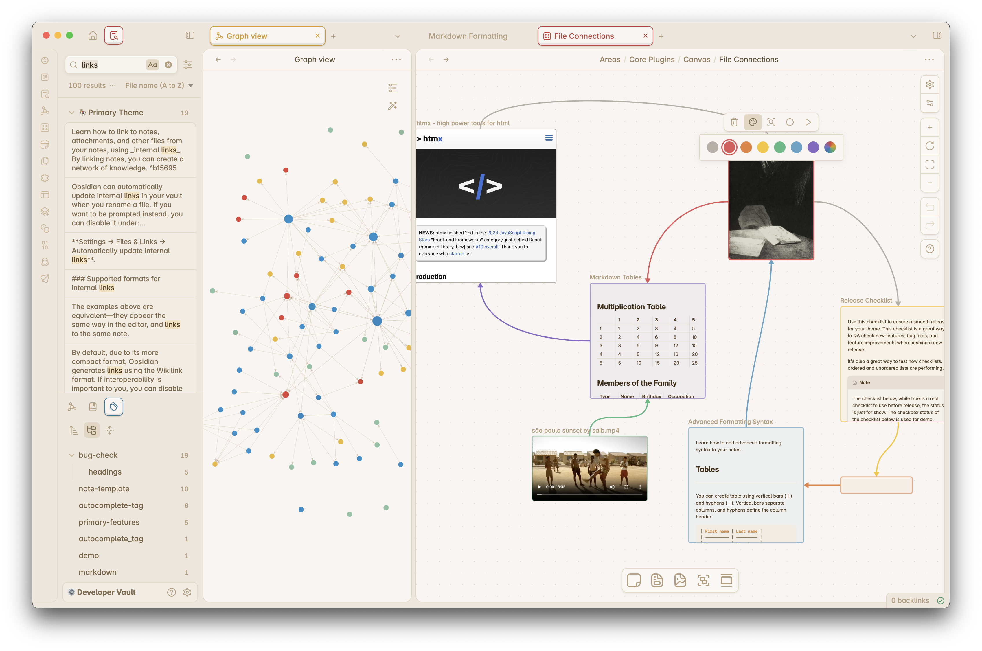 Primary for Obsidian on Desktop - Light Mode