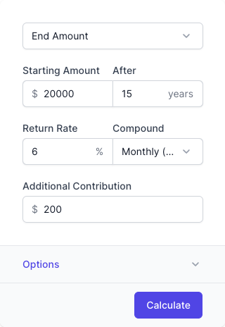 Investment Calculator Input Form
