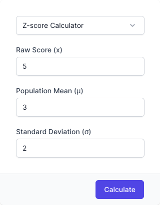 Z-Score Calculator Input Form