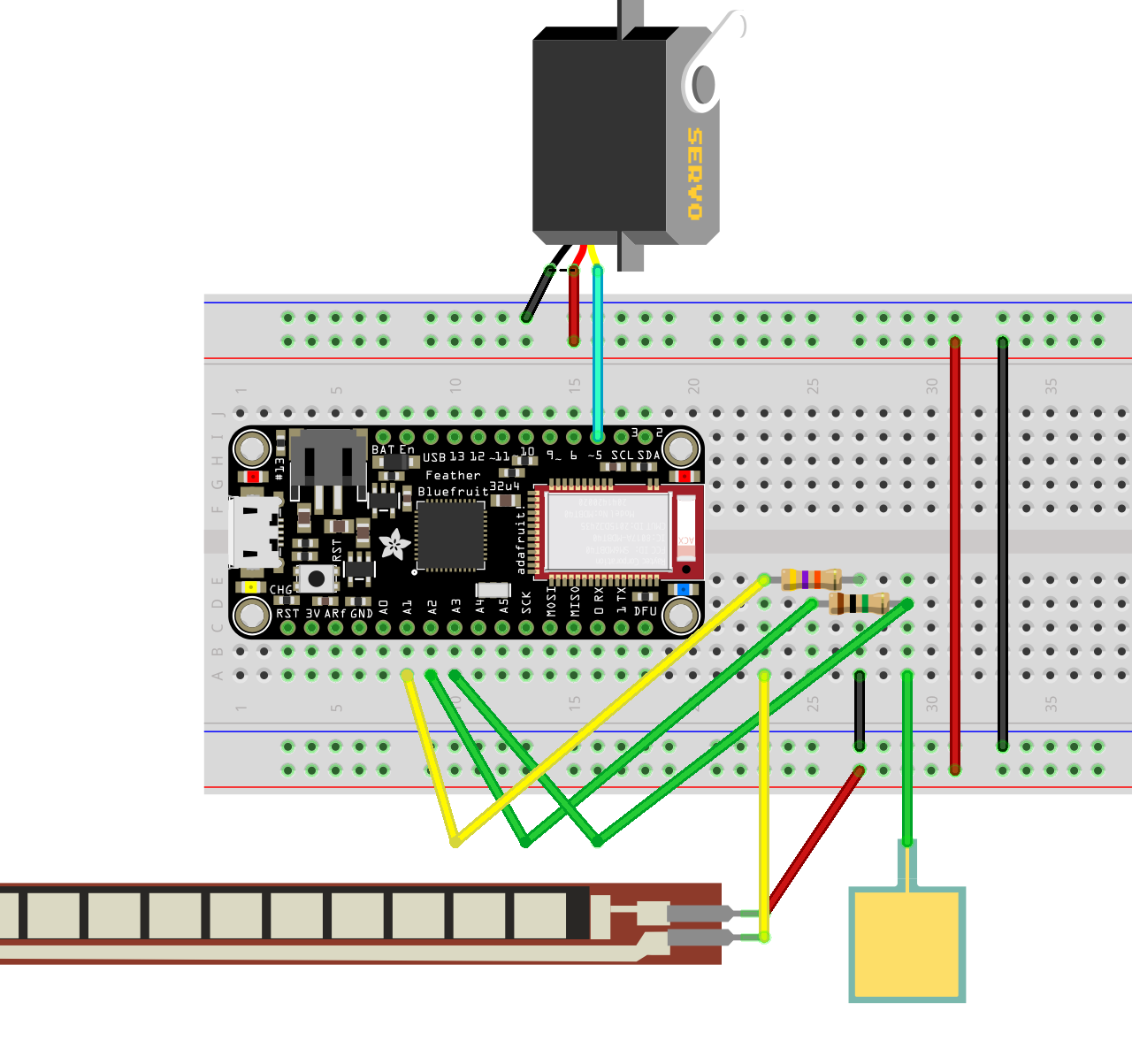 Leg Bag Emptier breadboard diagram