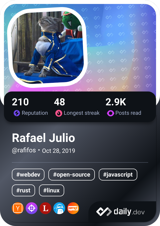 Rafael Julio's Dev Card