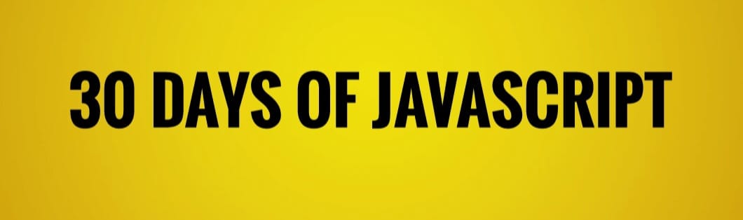 30 Days of JavaScript Banner