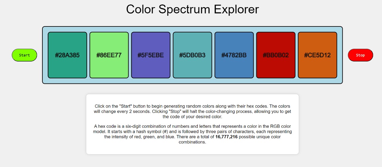 Color Spectrum Explorer Project