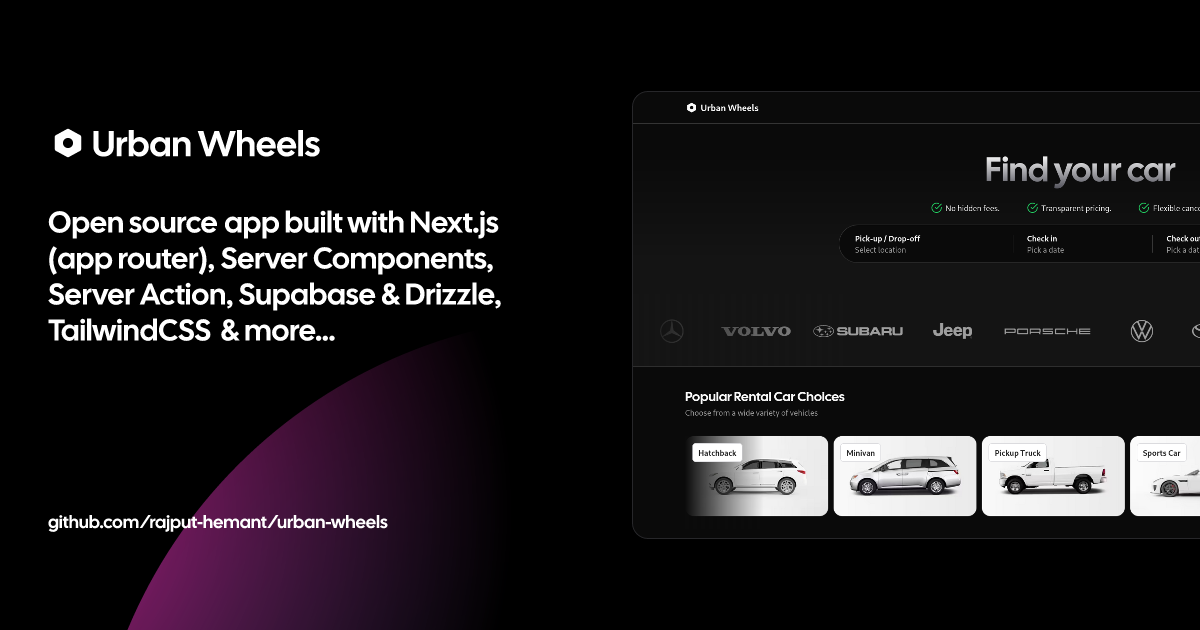 A car rental service website built with Next.js, Tailwind CSS & shadcn/ui.