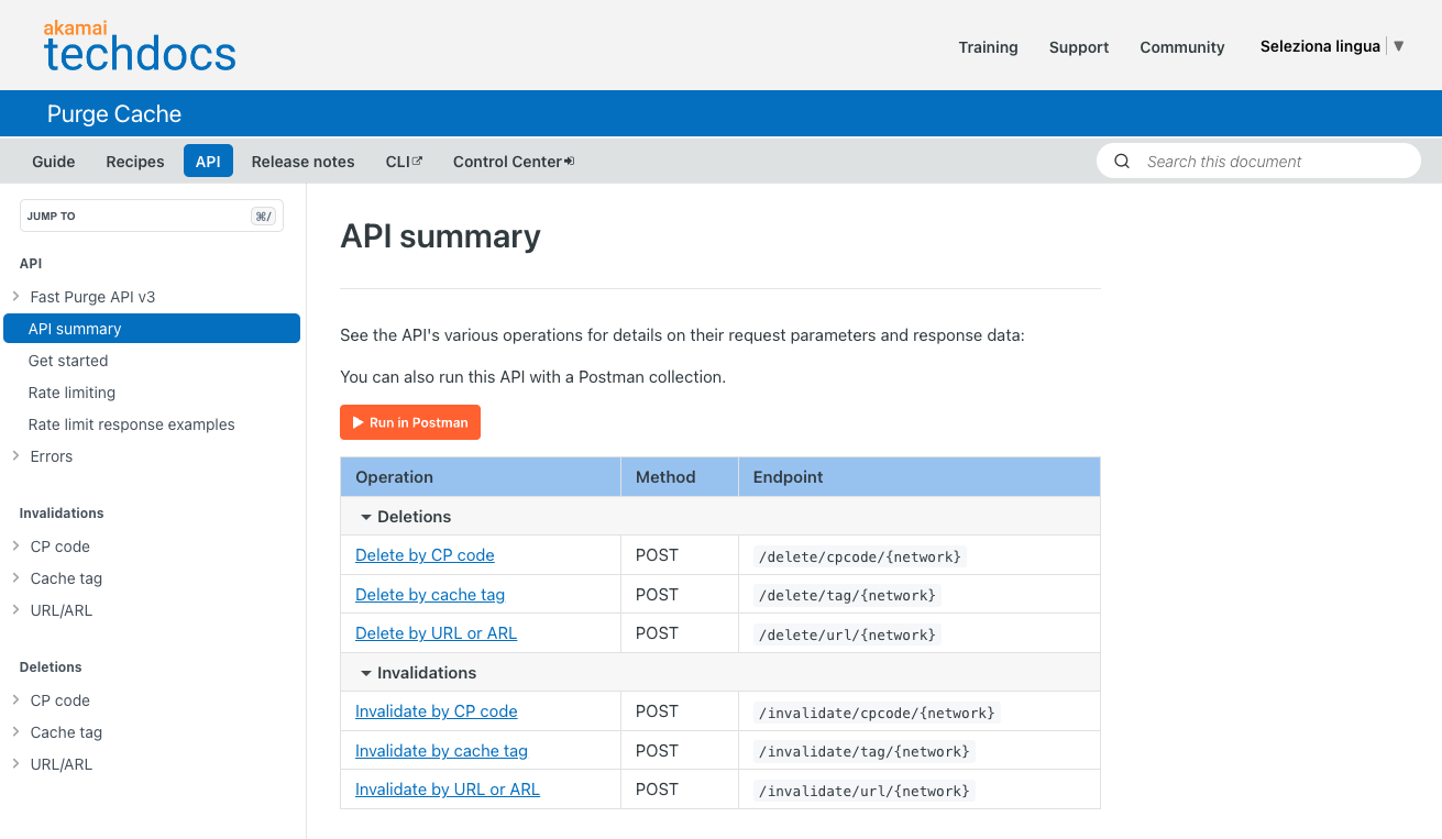 Akamai Purge APIs