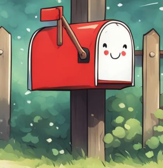 a cute smiling mailbox