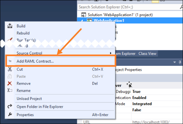 RAML NETAddRAMLContract