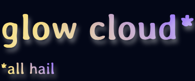 Glow cloud (all hail) logo