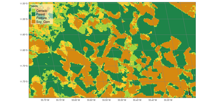 Land use and Land cover in Sinop, MT, Brazil in 2018