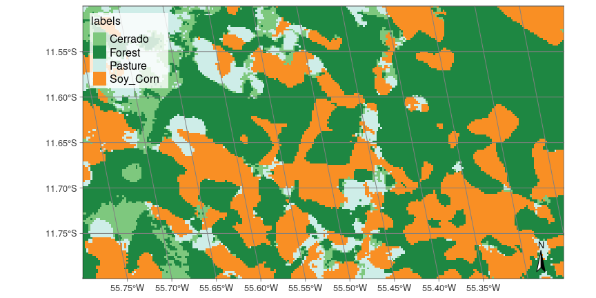 Land use and Land cover in Sinop, MT, Brazil in 2018