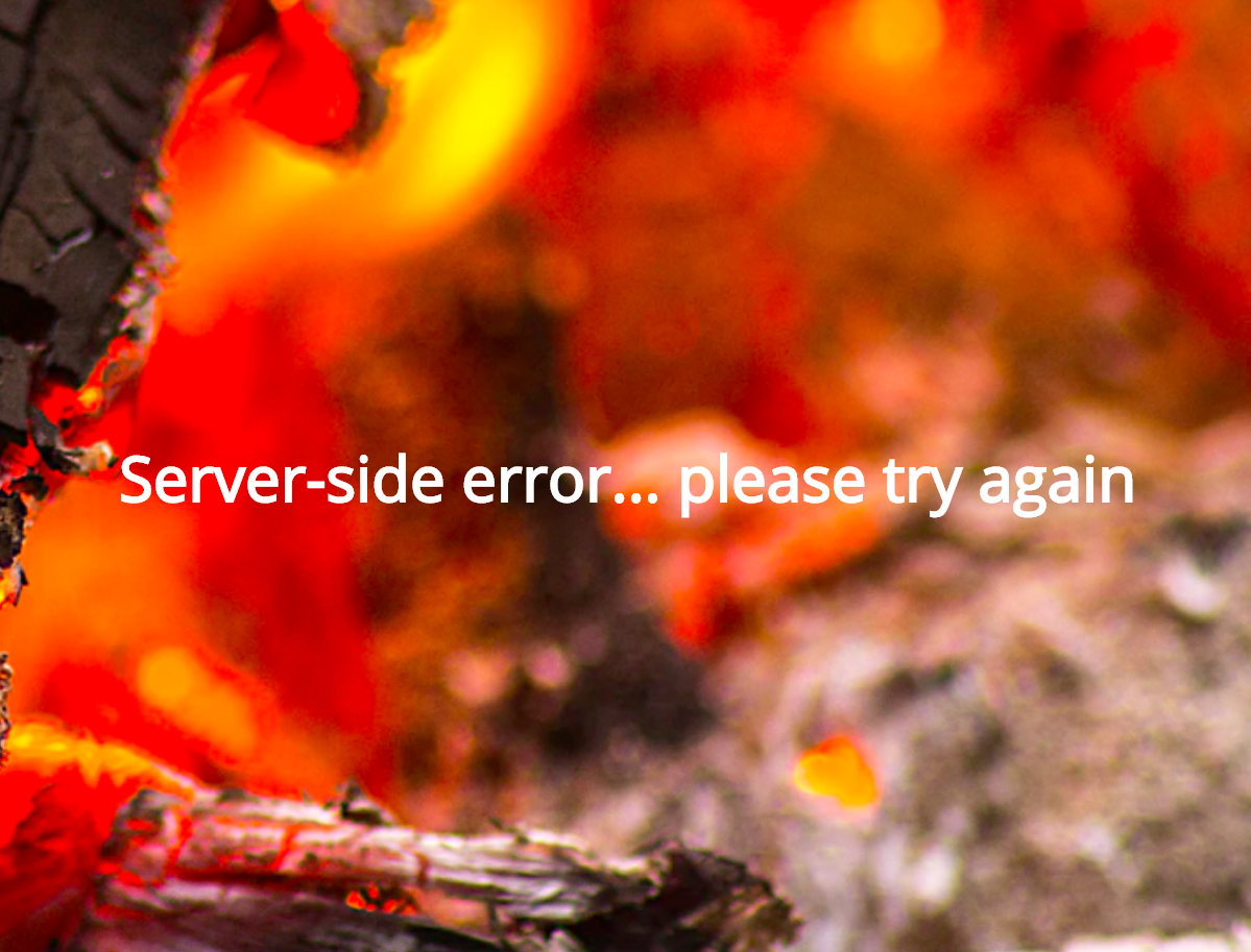 Server-side error page
