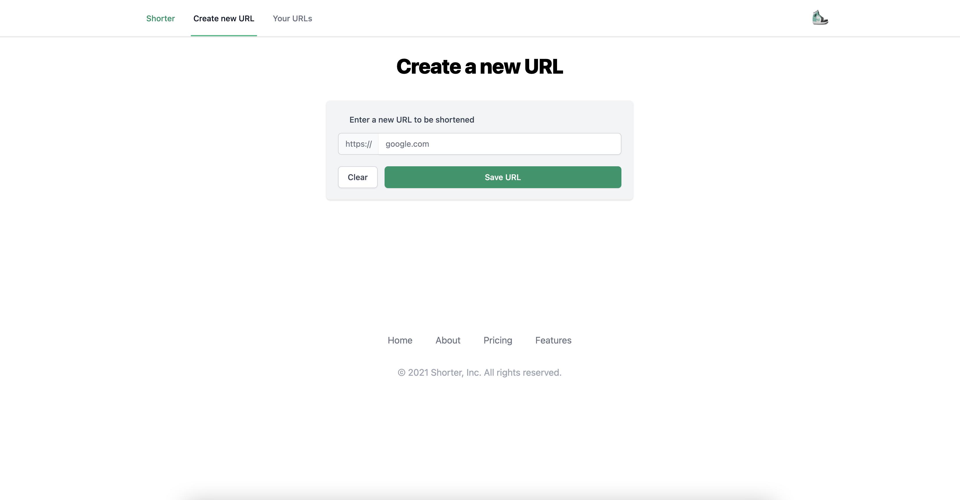 create new short url