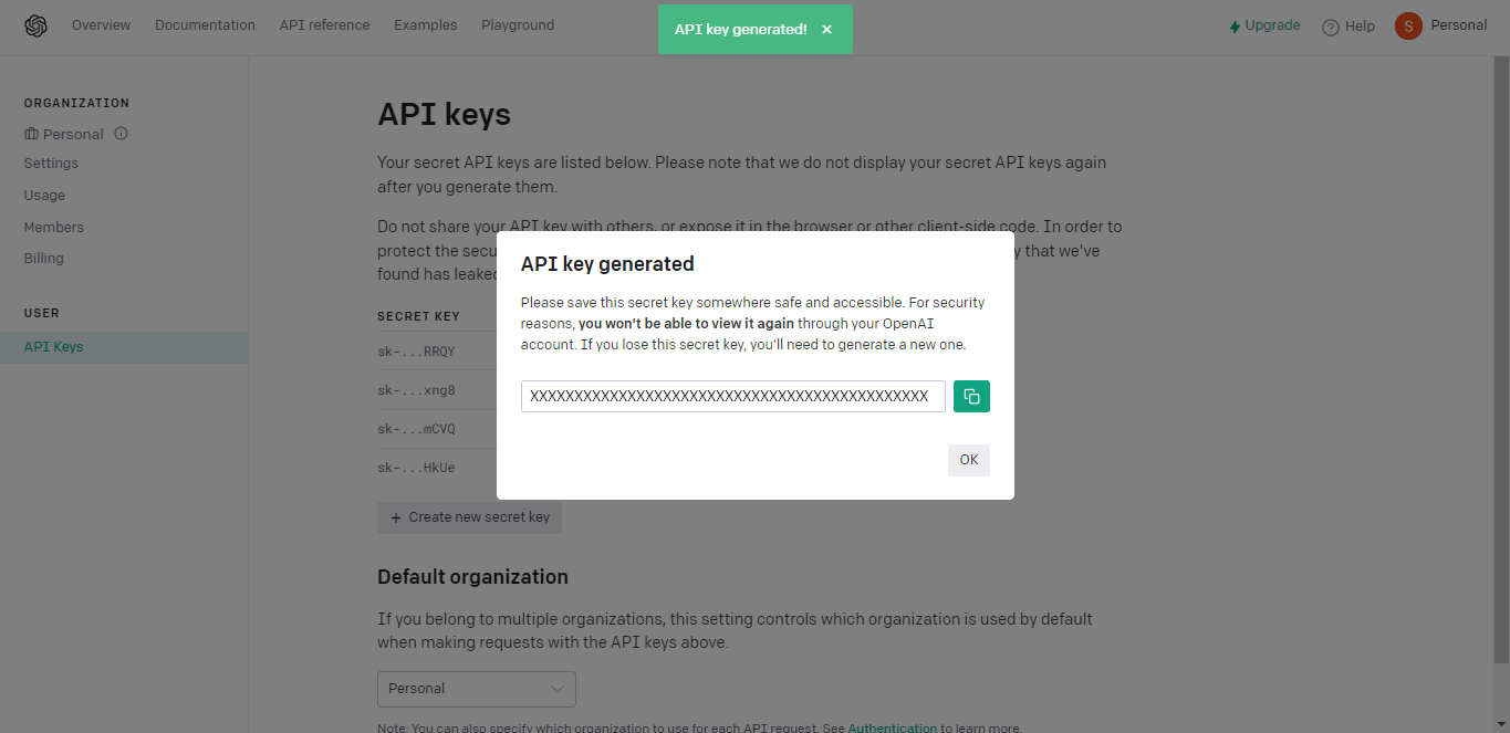 Setup OpenAI