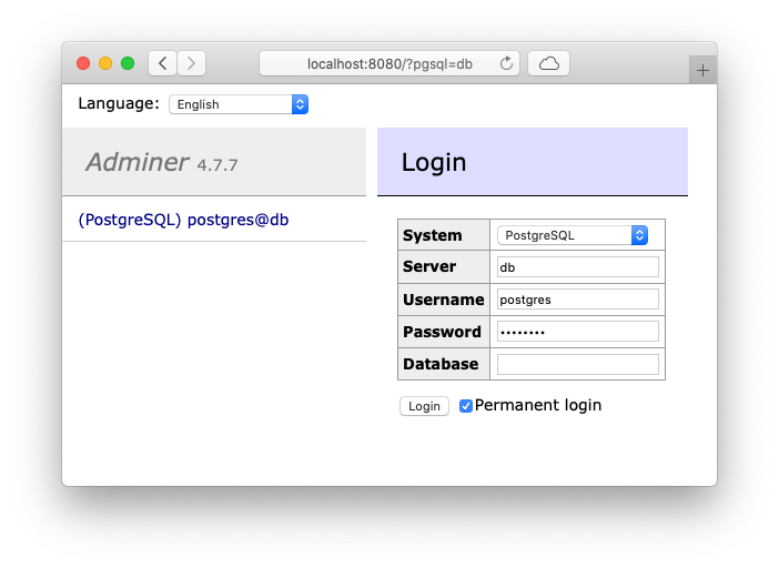 web ui for postgresql 