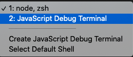 javascript debug terminal