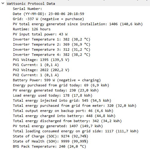 Wireshark screenshot