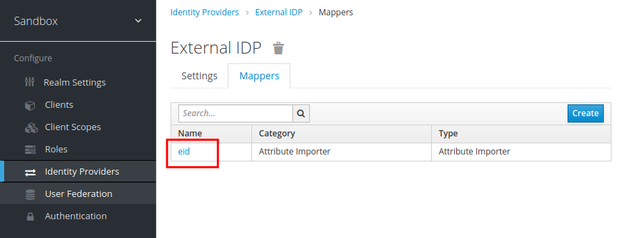 IDP custom attribute mapping