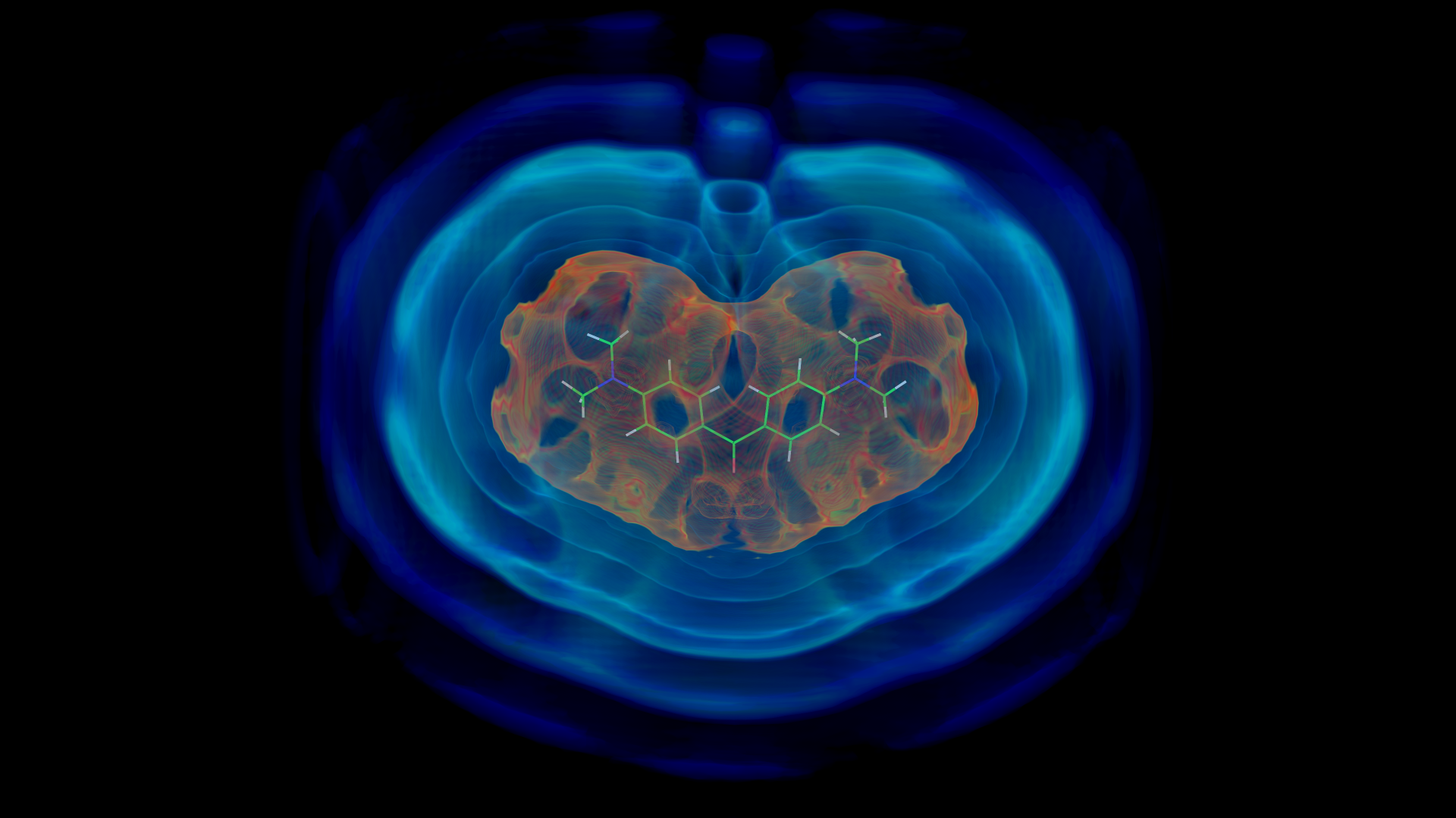 local density of hydrogens surrounding a molecule