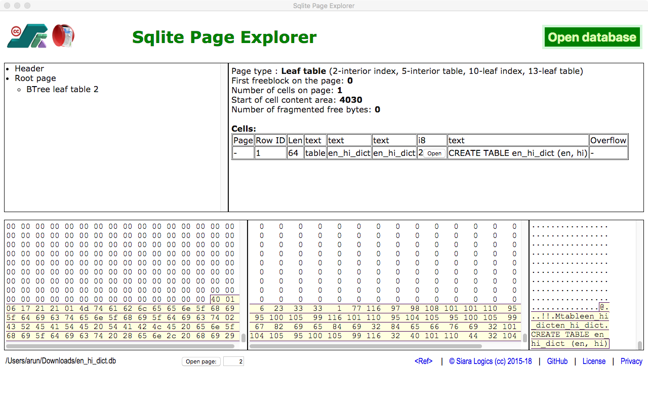 Schema page