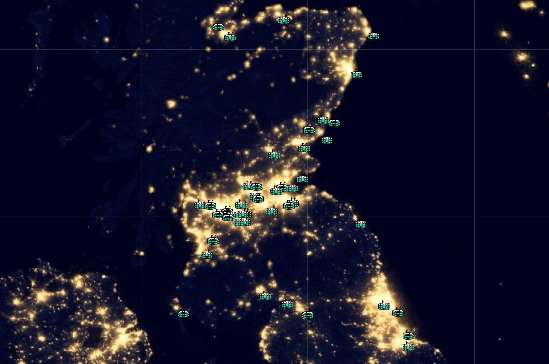 photo of earth at night