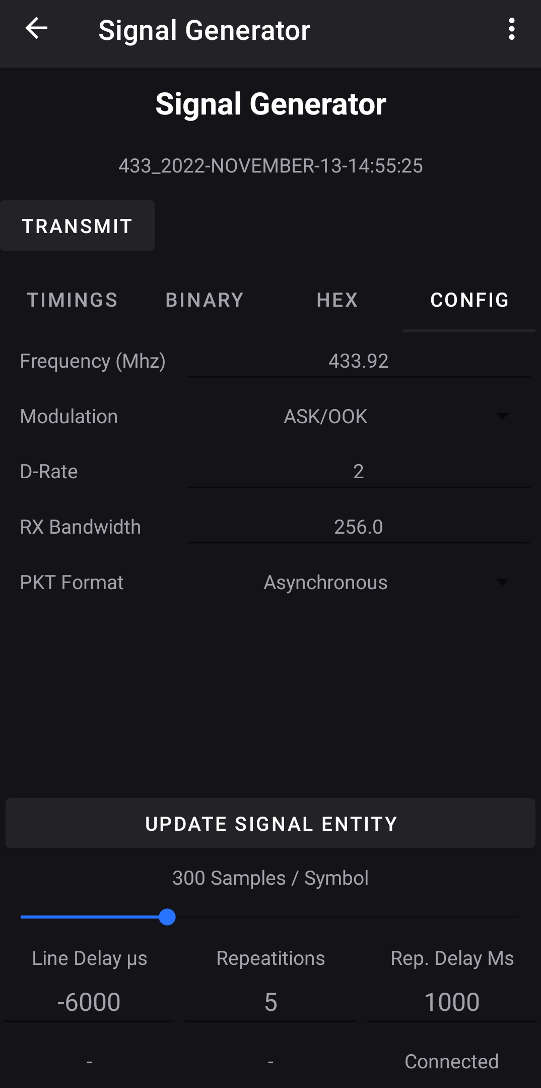 Signal Generator Config