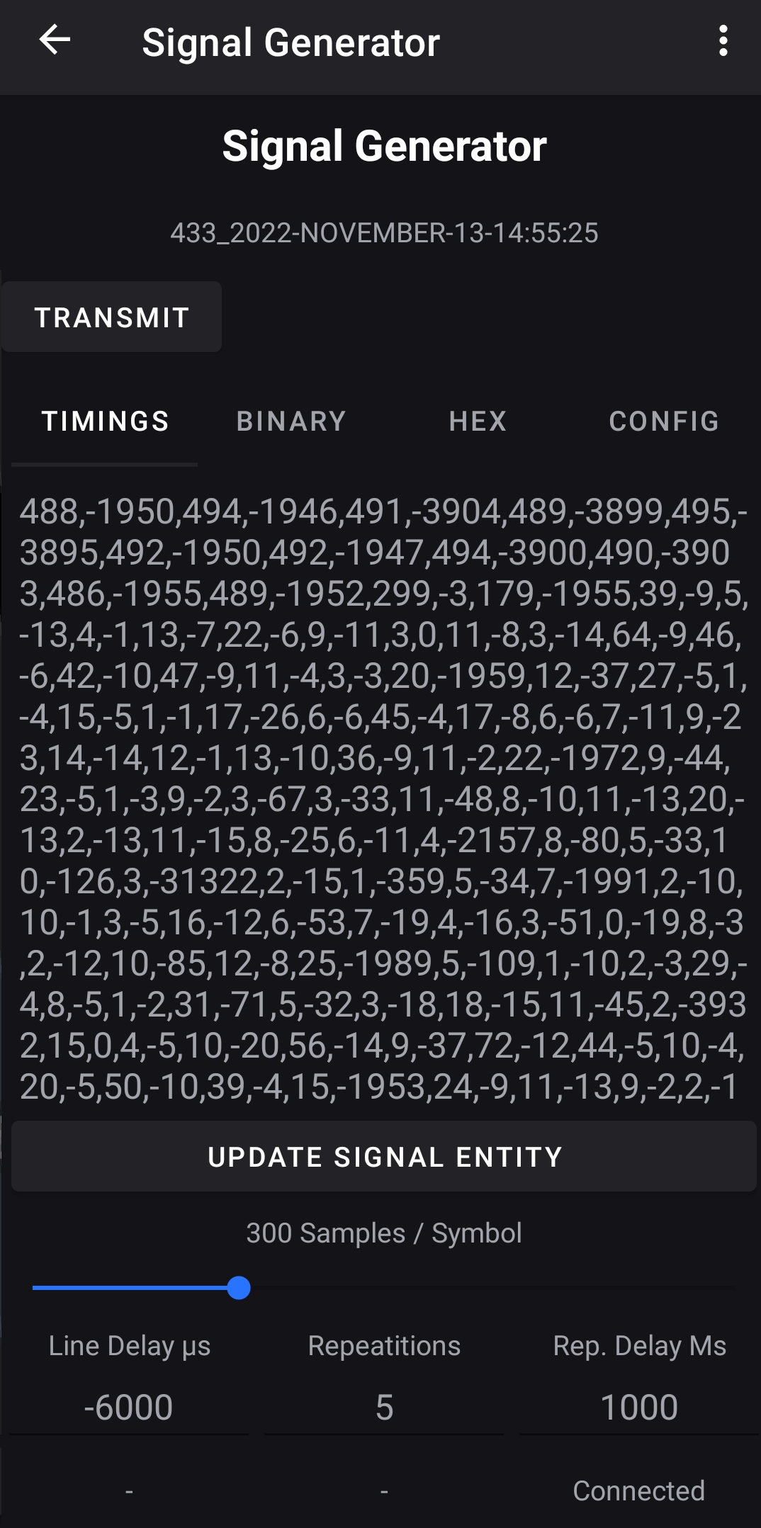 Signal Generator Timings