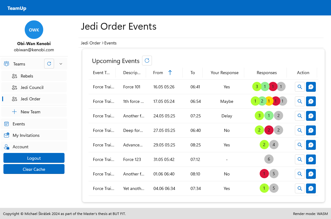 team events