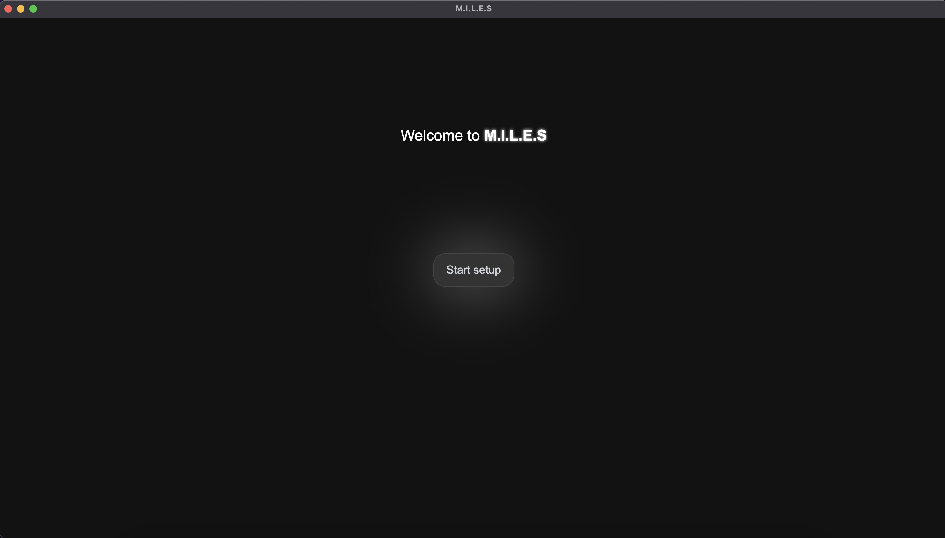 M.I.L.E.S Welcome Page