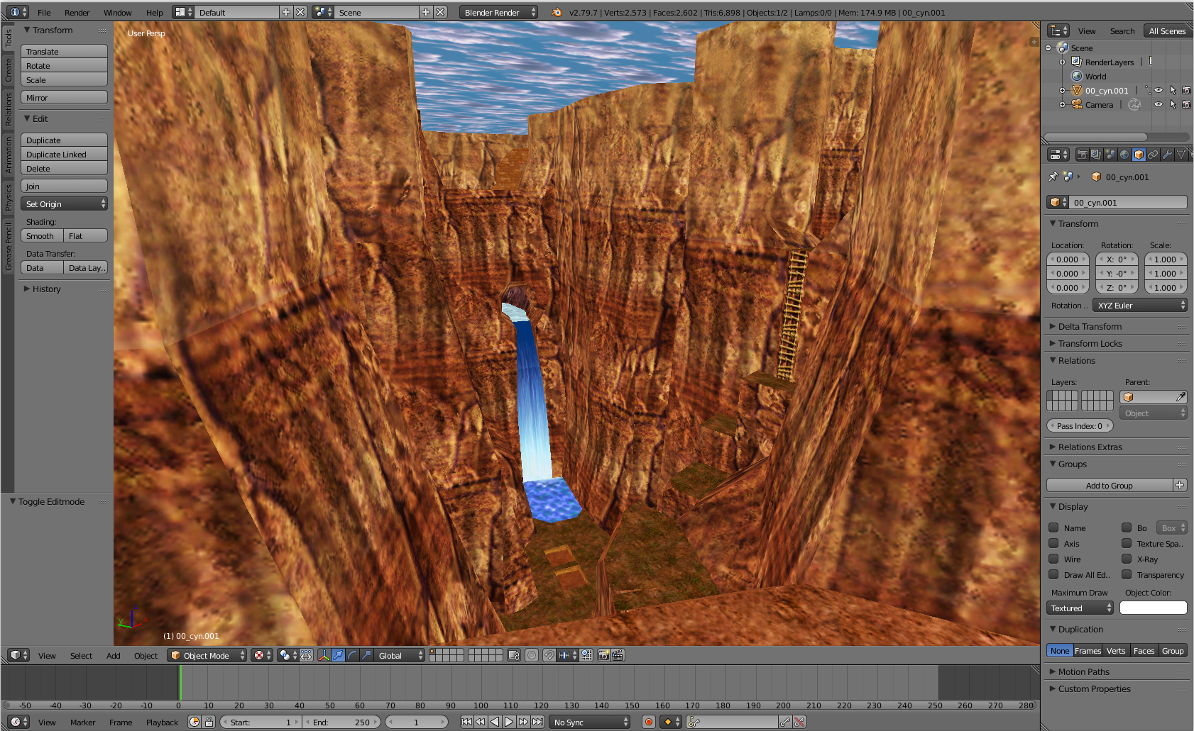 Canyonlands opened in Blender