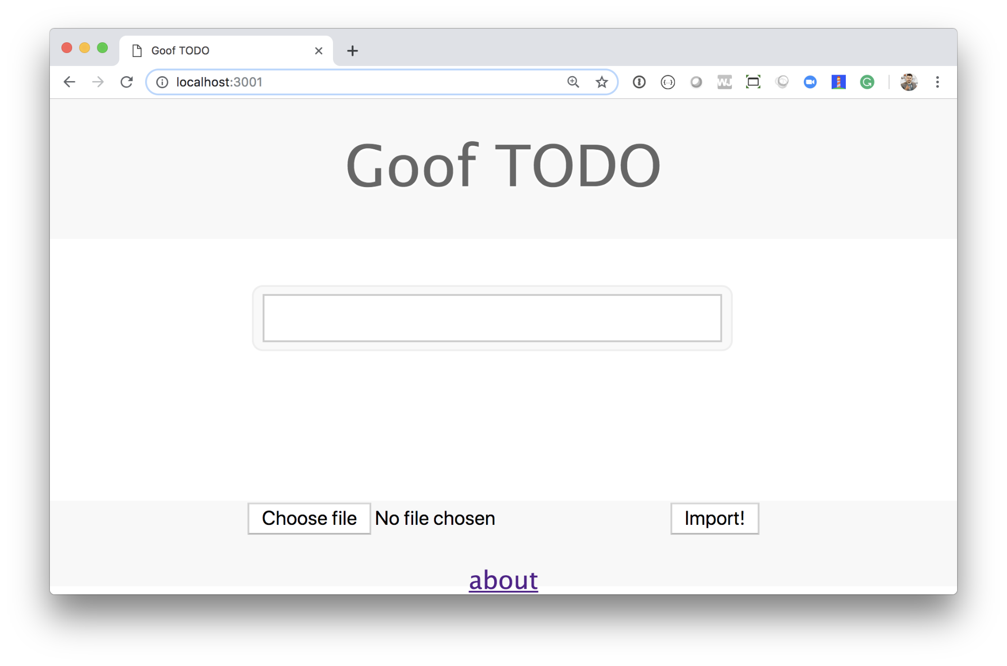 Goof homepage