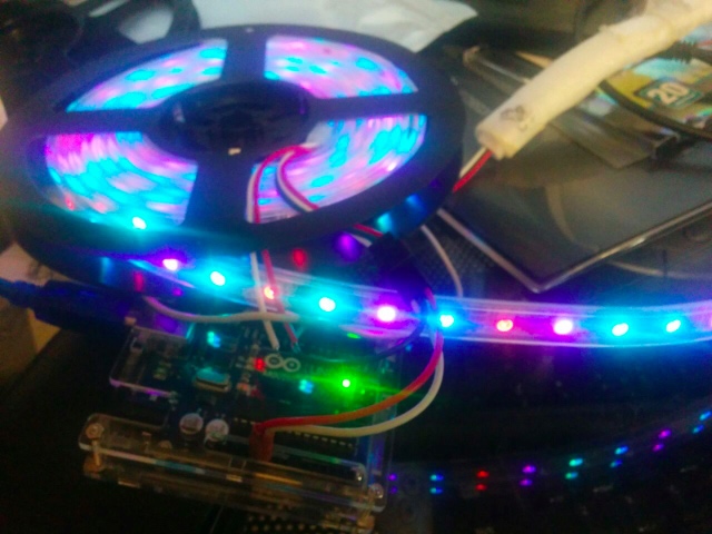 A 170+ LED reel controlled with FAB_LED