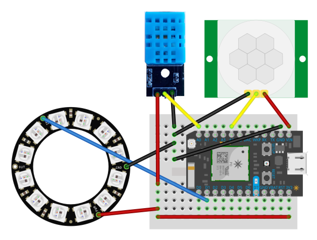 Photograph of hardware wiring