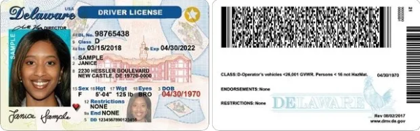 AAMVA ID Card Sample