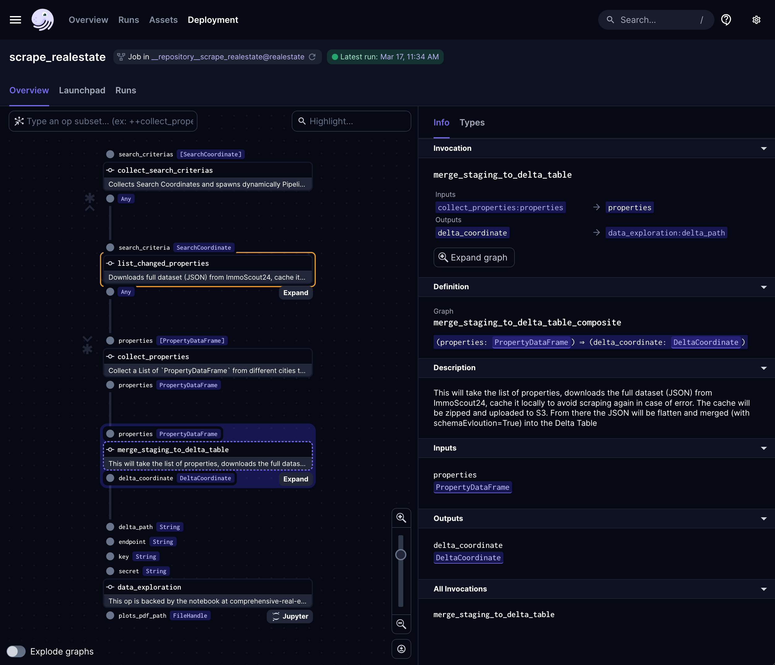 Dagster UI – Practical Data Engineering Pipeline