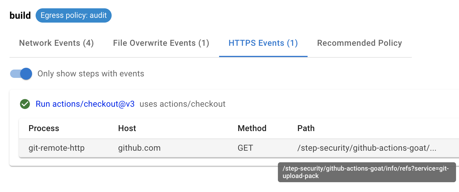 View outbound HTTPS traffic at the job level