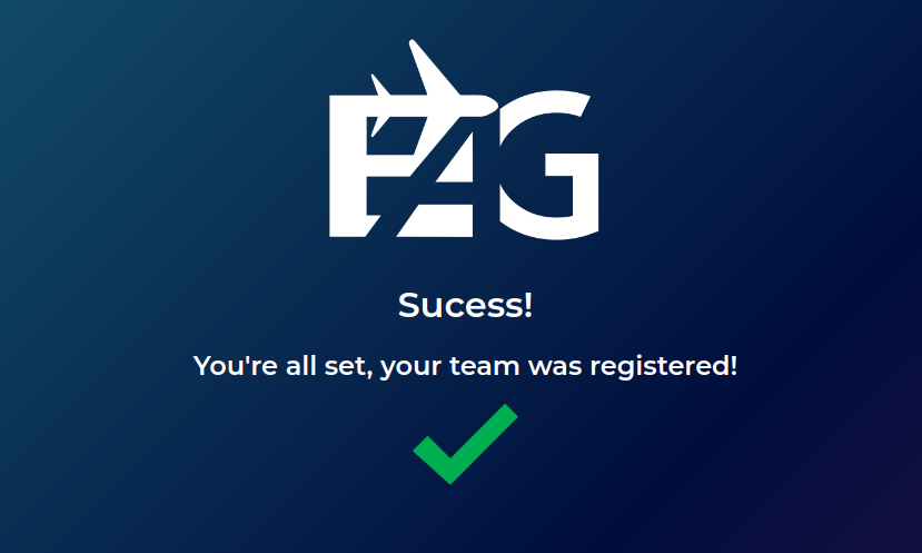 team registration success