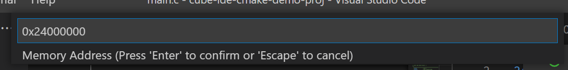 VSCode - Debug session - Memory address