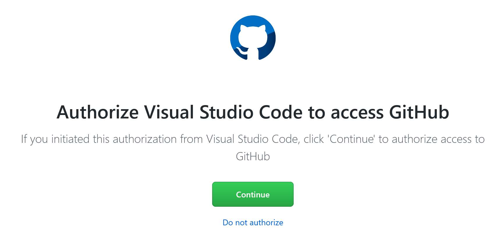 vscode auth github