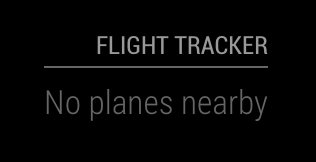 Screenshot of the Flight Tracker module - No planes