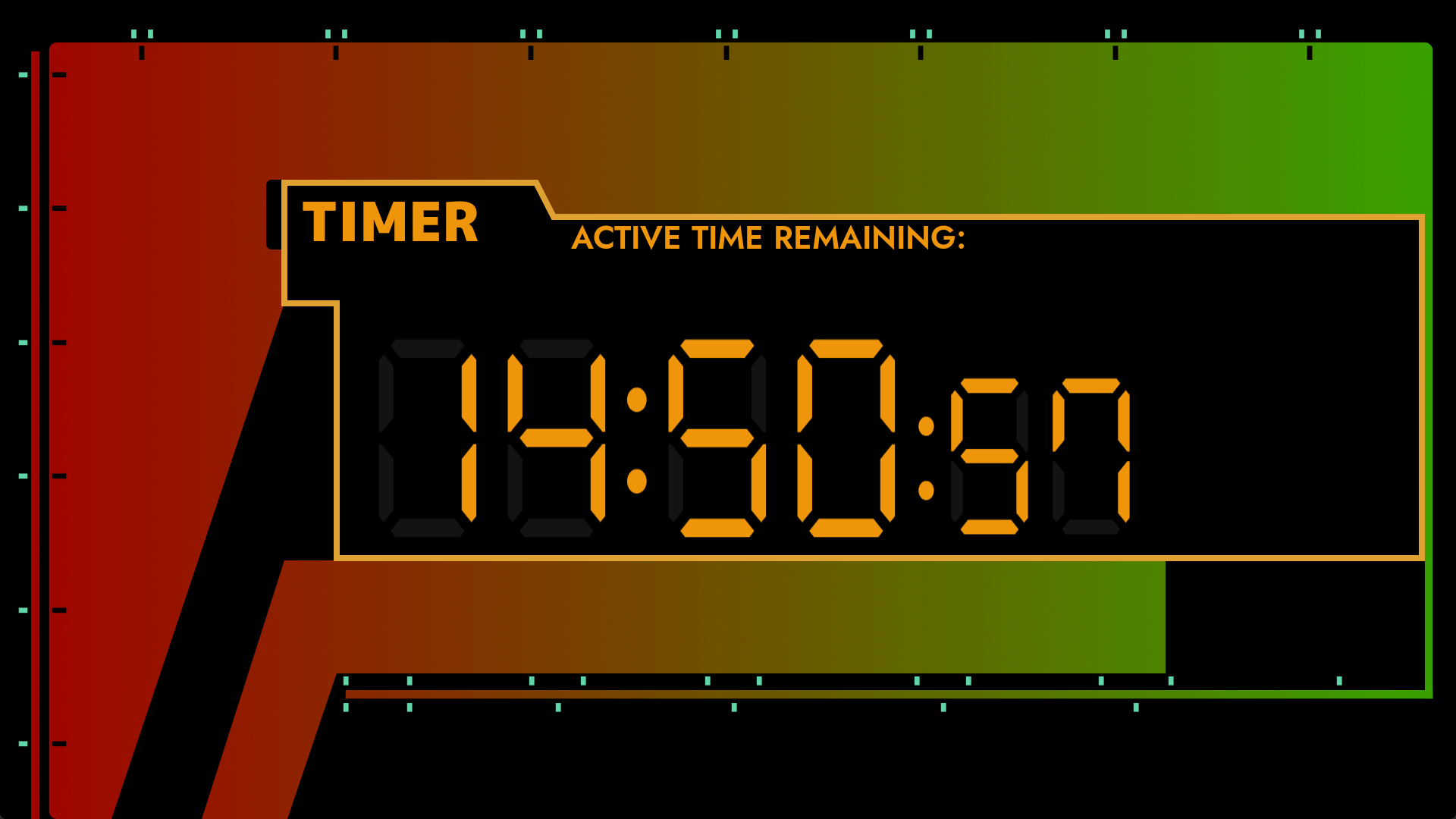 A timer counting down from 15 minutes with a second display