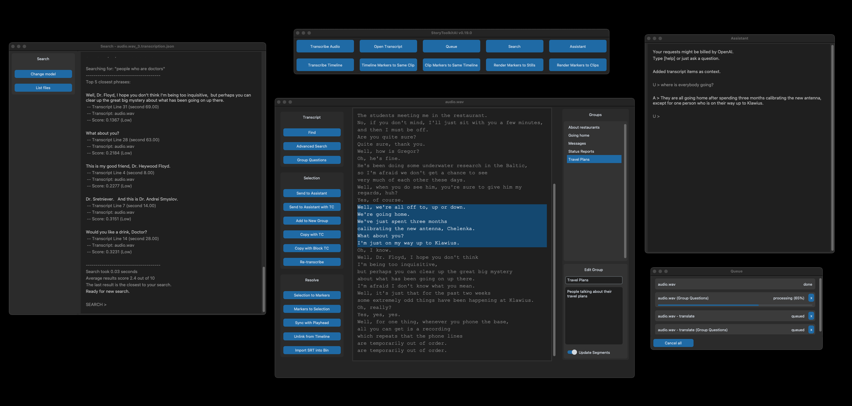 StoryToolkitAI Interface