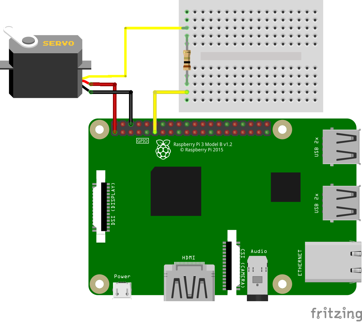 raspberry pi wiring with breadboard