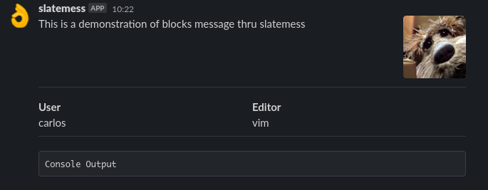 blocks message