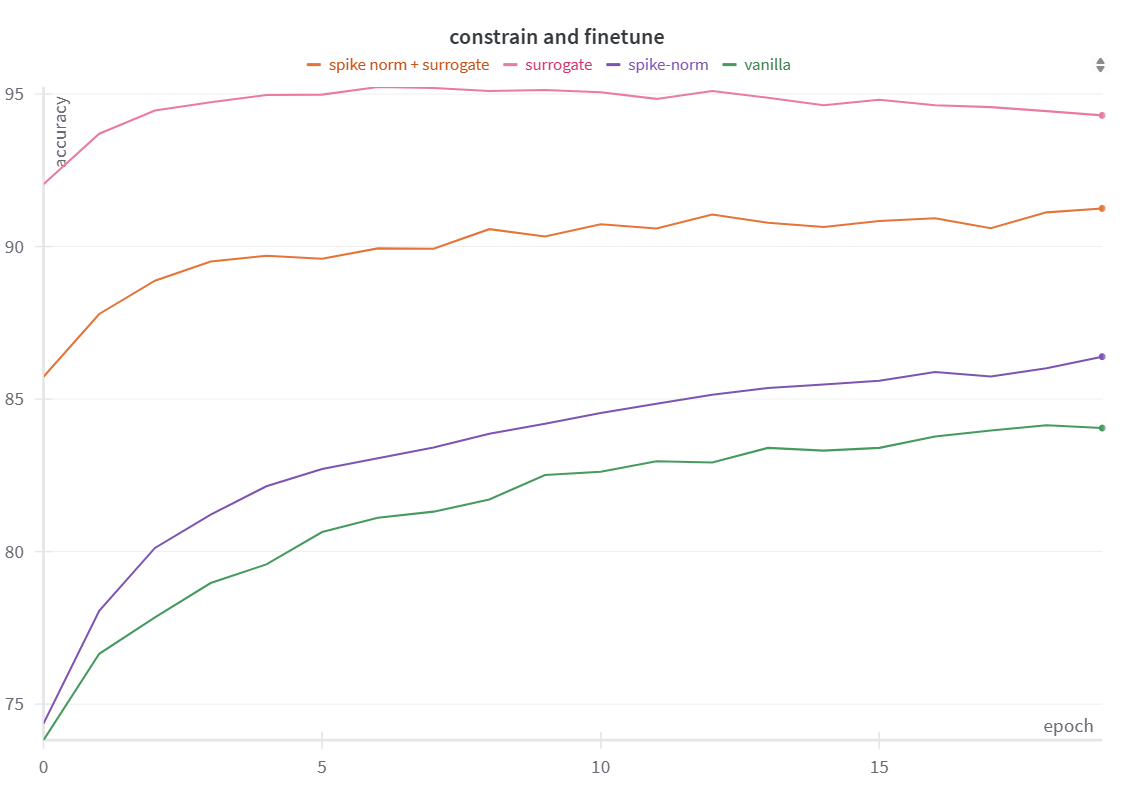 Accuracy and Finetuning with Hardware Constraints