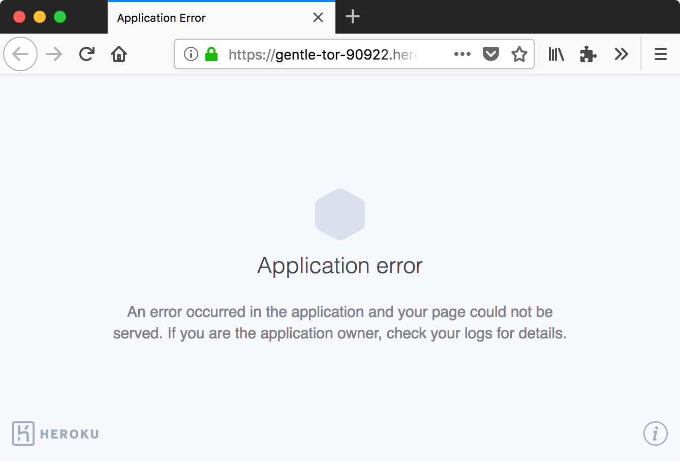 heroku app error