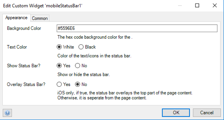 Status Bar Sample